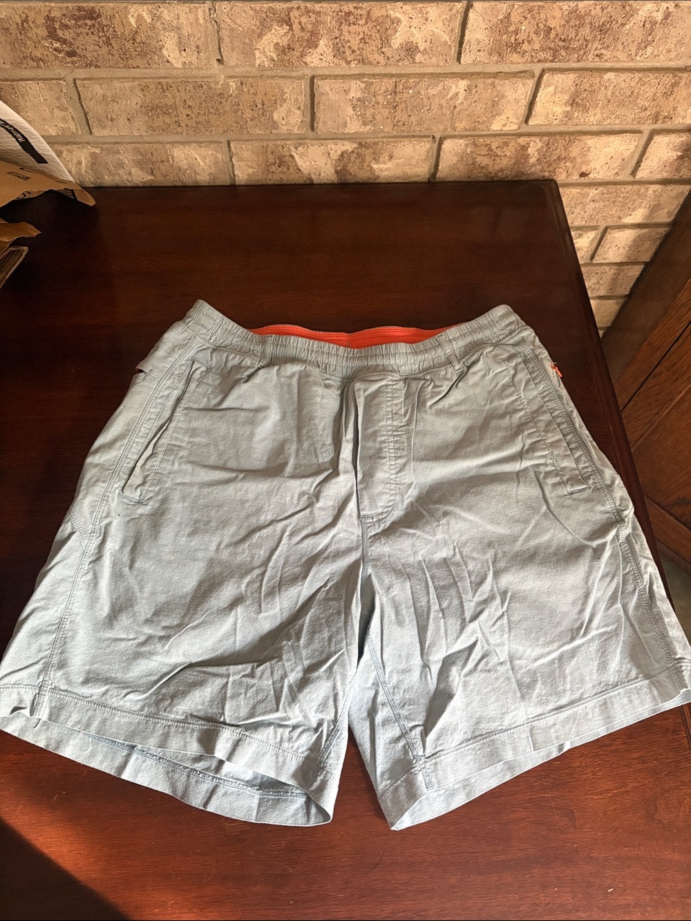 Birddogs Light Blue Shorts with Orange lining and zippers